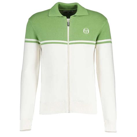 Sergio Tacchini Men's Donato Knitted Track Top Gardenia Jade .